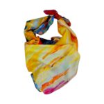 Eșarfă damă pătrată Venice Sunset 2024-05#5 – 70×70 cm, 50% Mătase & 50% Vîscoză, Cutie Cadou