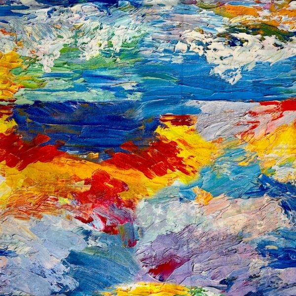 Eșarfă din Mătase 100% Chromatic Stories –Klimt Bloom EMS20-1 – Reversibilă (2 Fețe), Design Artistic Floral, 180×70 cm, Cutie Cadou Premium