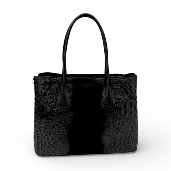 Geantă damă elegantă din piele naturală cu textură croco, model Belle Monique GO82, de înaltă calita.