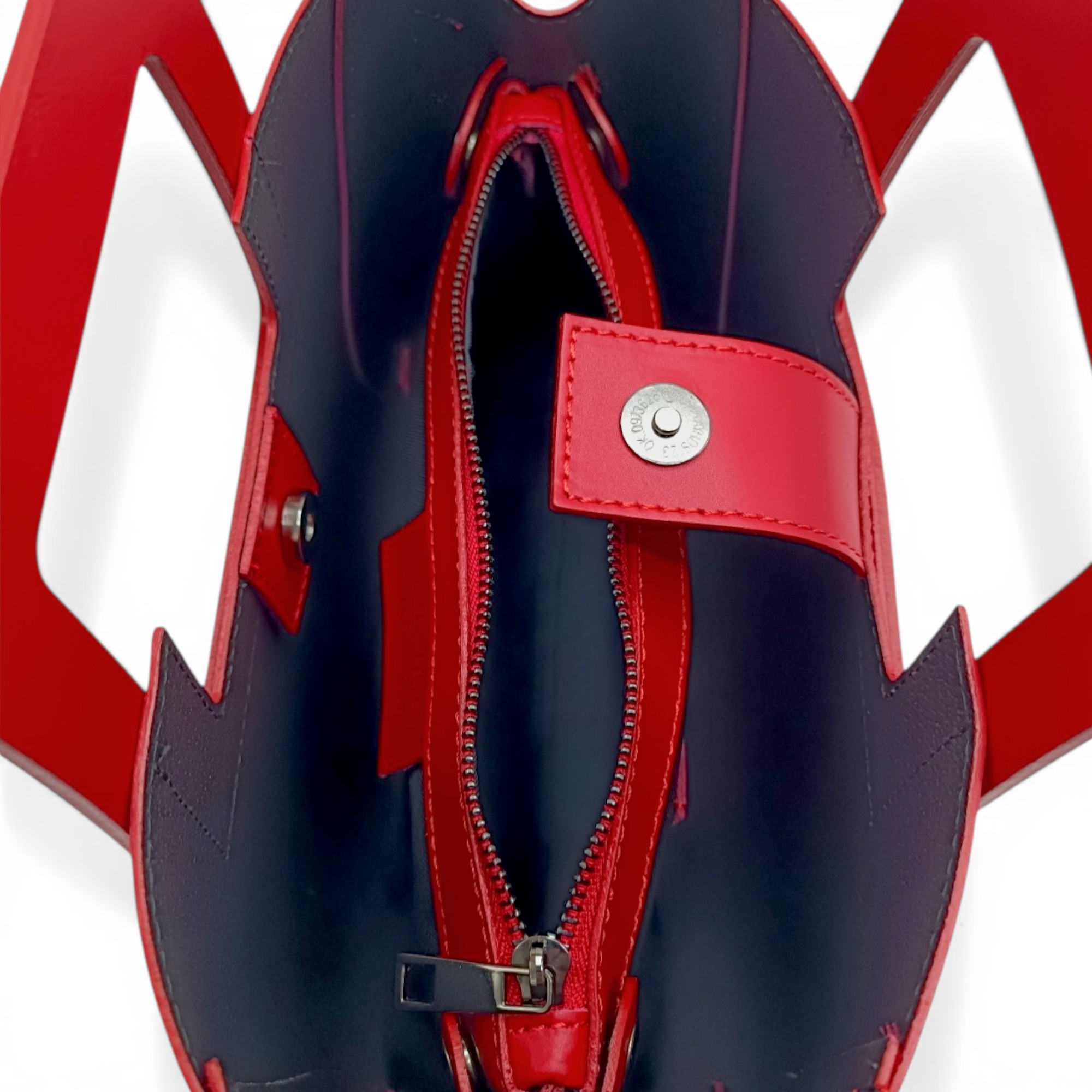 Geantă damă Belle Monique ST563 – piele naturală italiană, roșu intens