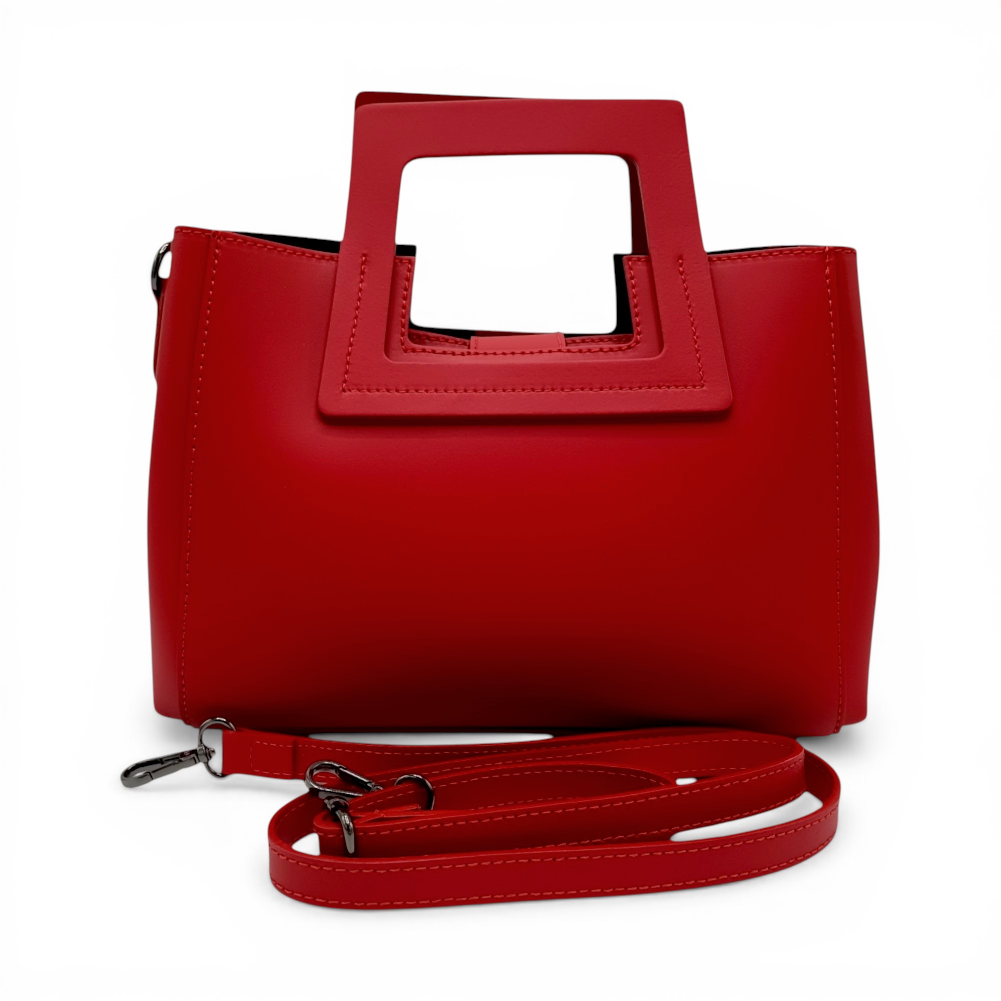 Geantă damă Belle Monique ST563 – piele naturală italiană, roșu intens