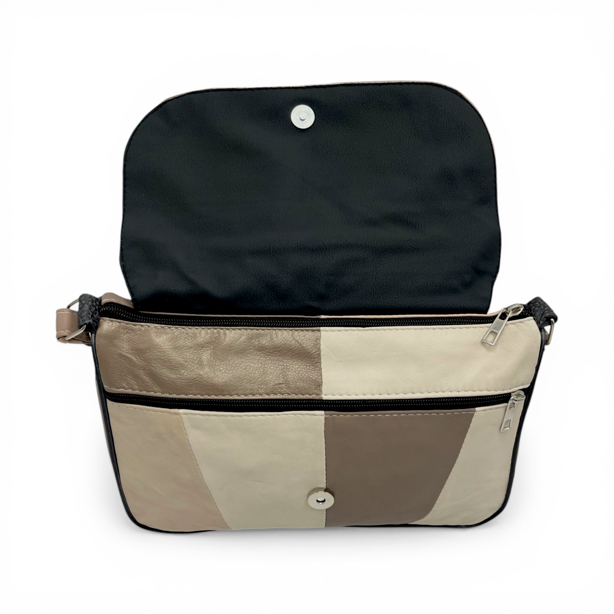 Geantă Damă Crossbody Lucia R45X-36, Piele Naturală Multicolor