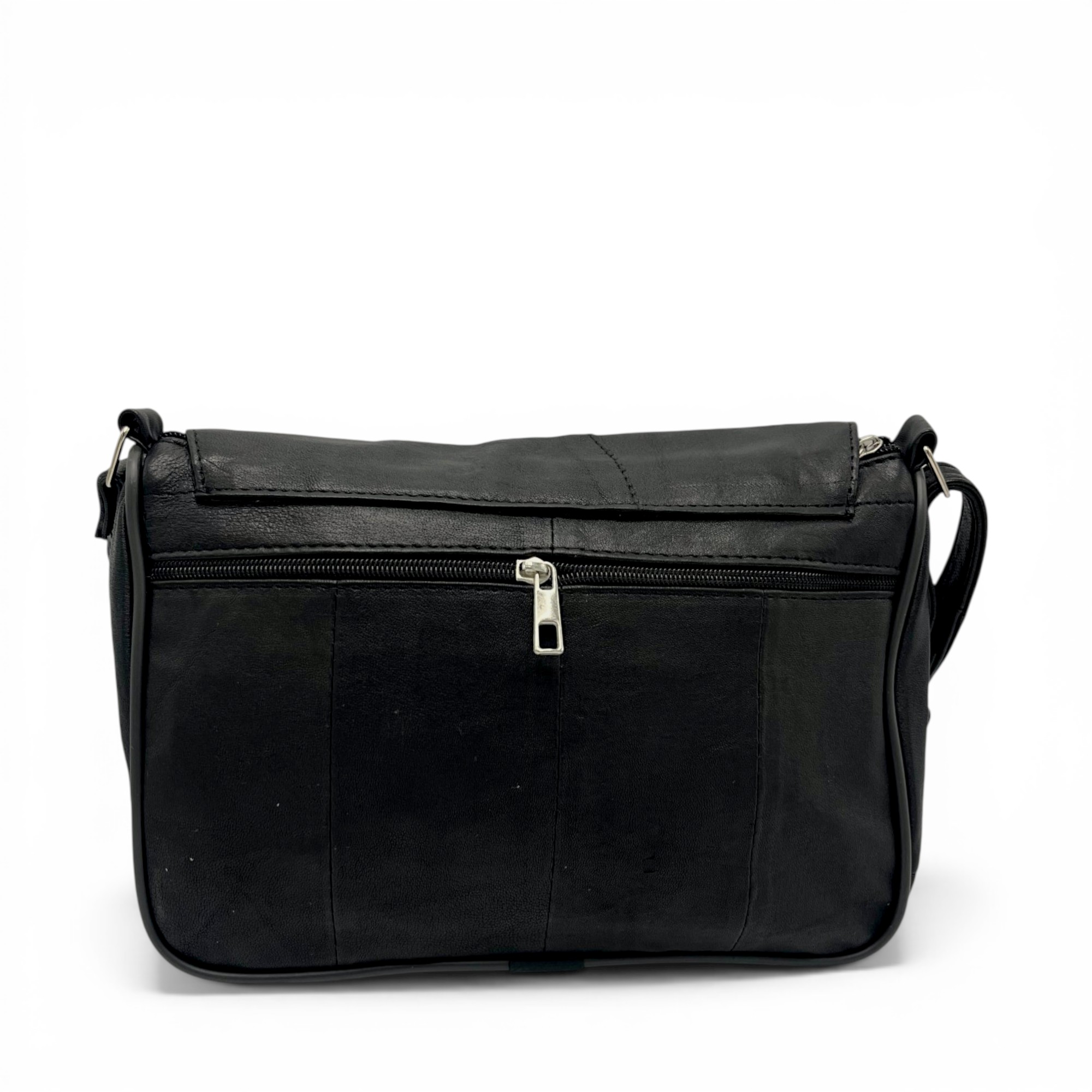 Geantă Damă Crossbody Lucia R45X-N1, Piele Naturală Negru