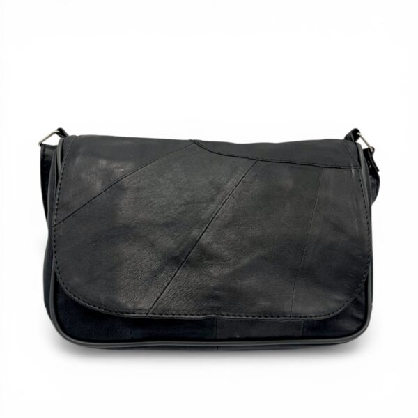 Geantă Damă Crossbody Lucia R45X-N1, Piele Naturală Negru