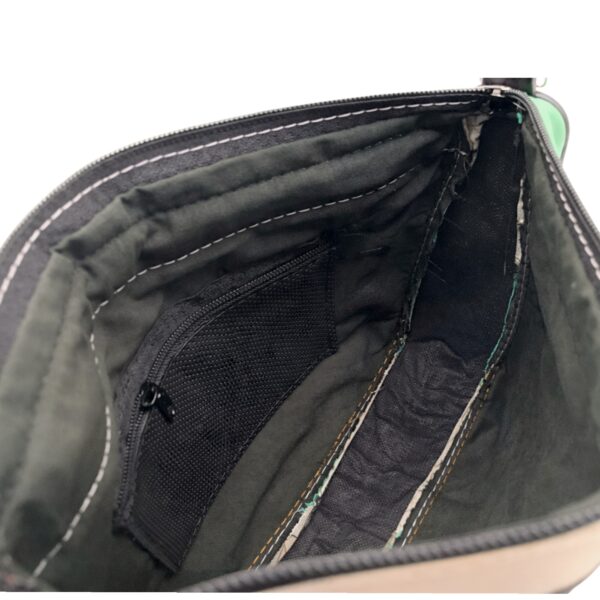 Geantă damă unicat Lucia R45-499, realizată din piele naturală multicolor, cu compartiment interior.