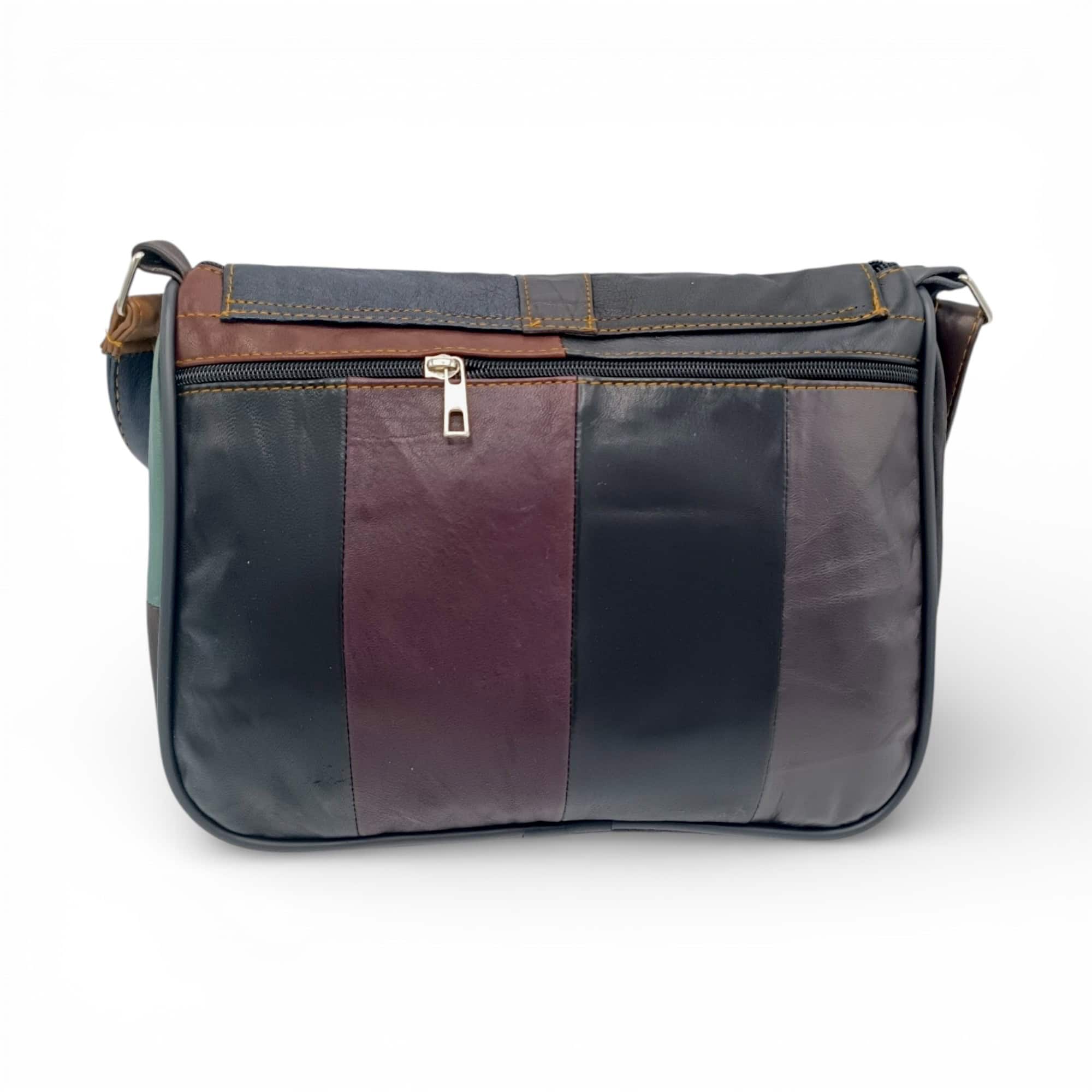 Geantă damă unicat din piele naturală multicoloră Lucia R45-501.