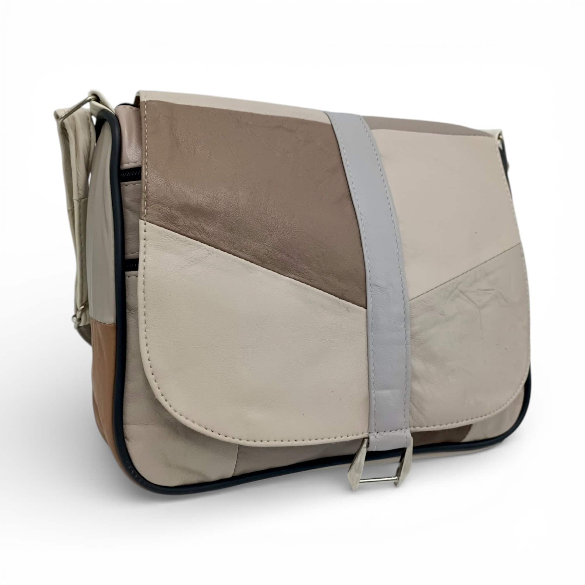 Geantă damă unicat din piele naturală multicoloră, model Lucia R45-502.