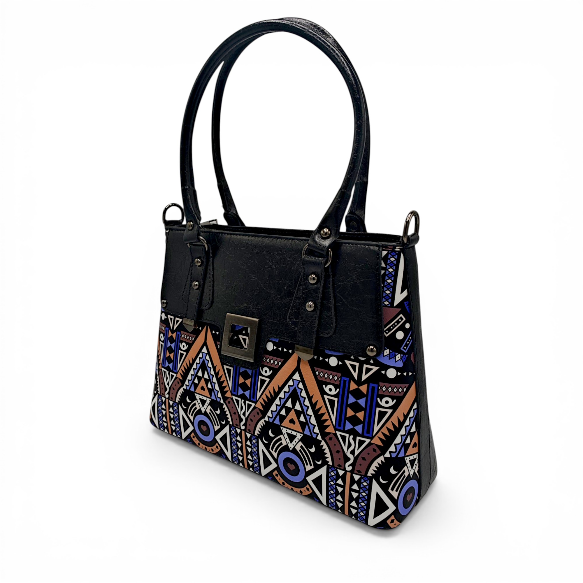 Geantă damă SQueMora Luxury – SQM Arteza Black Pattern