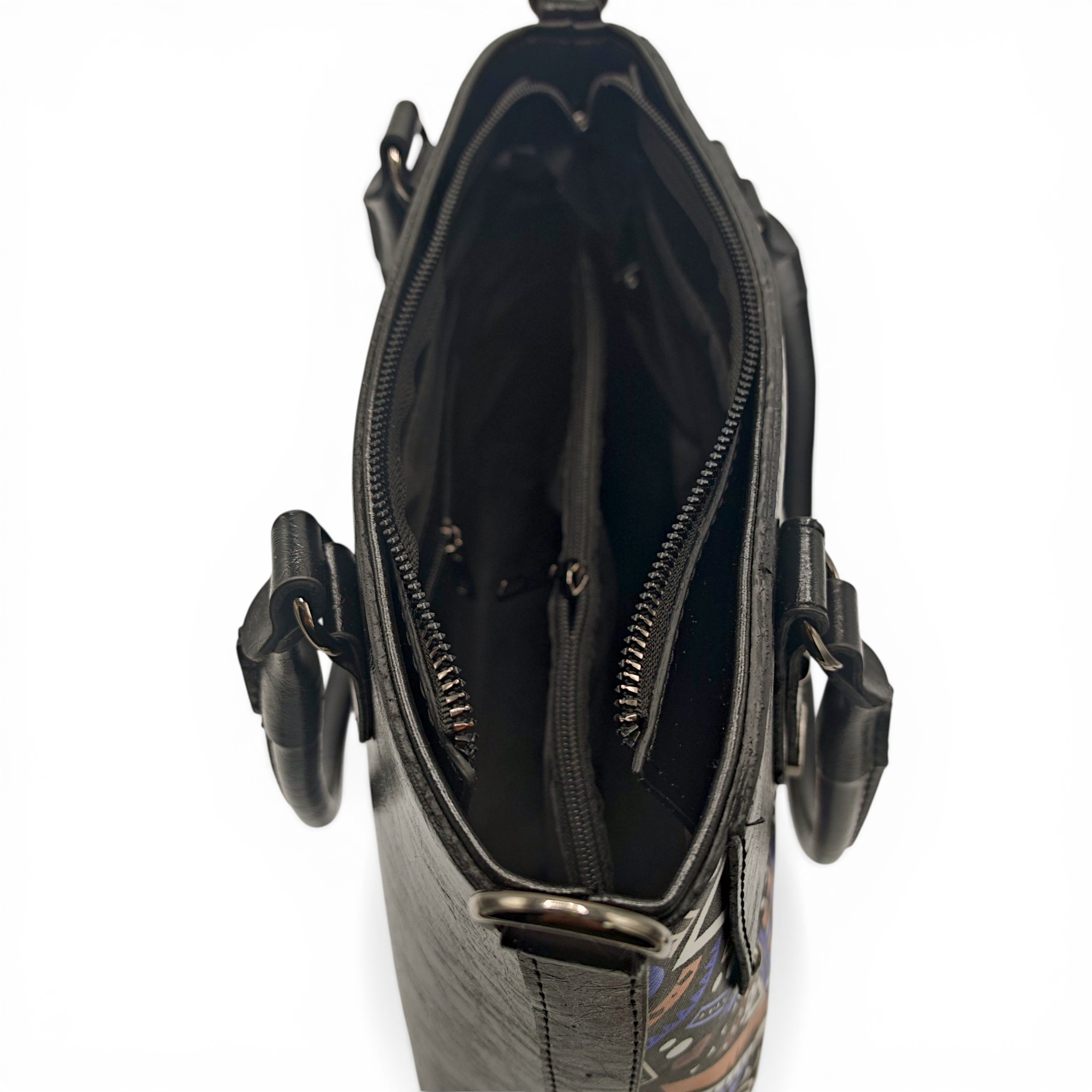 Geantă damă SQueMora Luxury – SQM Arteza Black Pattern