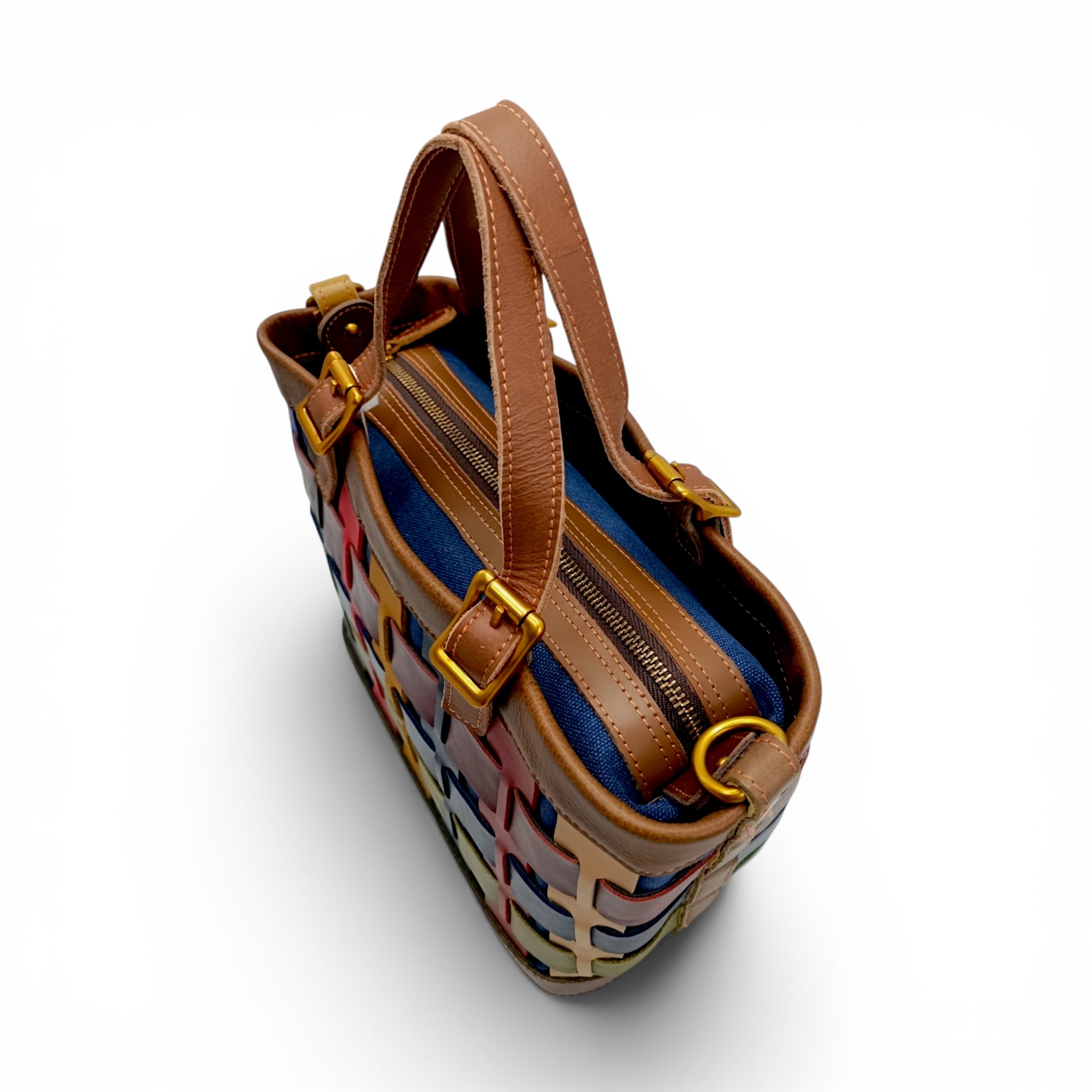 Geantă damă din piele naturală Jasmine Mosaic 6355 – design patchwork multicolor și eleganță practică (1) Geantă damă din piele naturală Jasmine Mosaic 6355 – design patchwork multicolor și eleganță practică