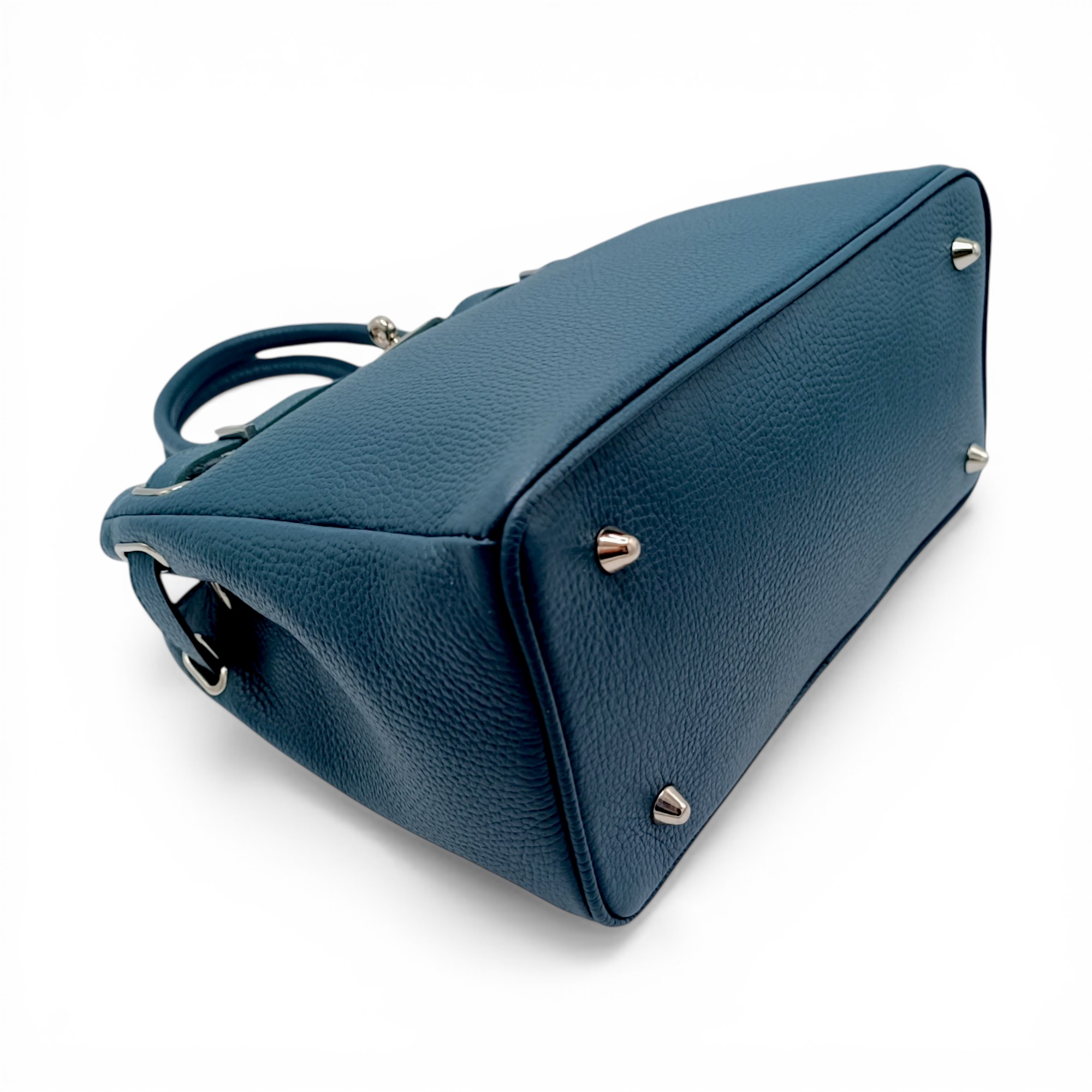 Geantă damă din piele naturală Belle Monique PZ15 – eleganță italiană în nuanță teal