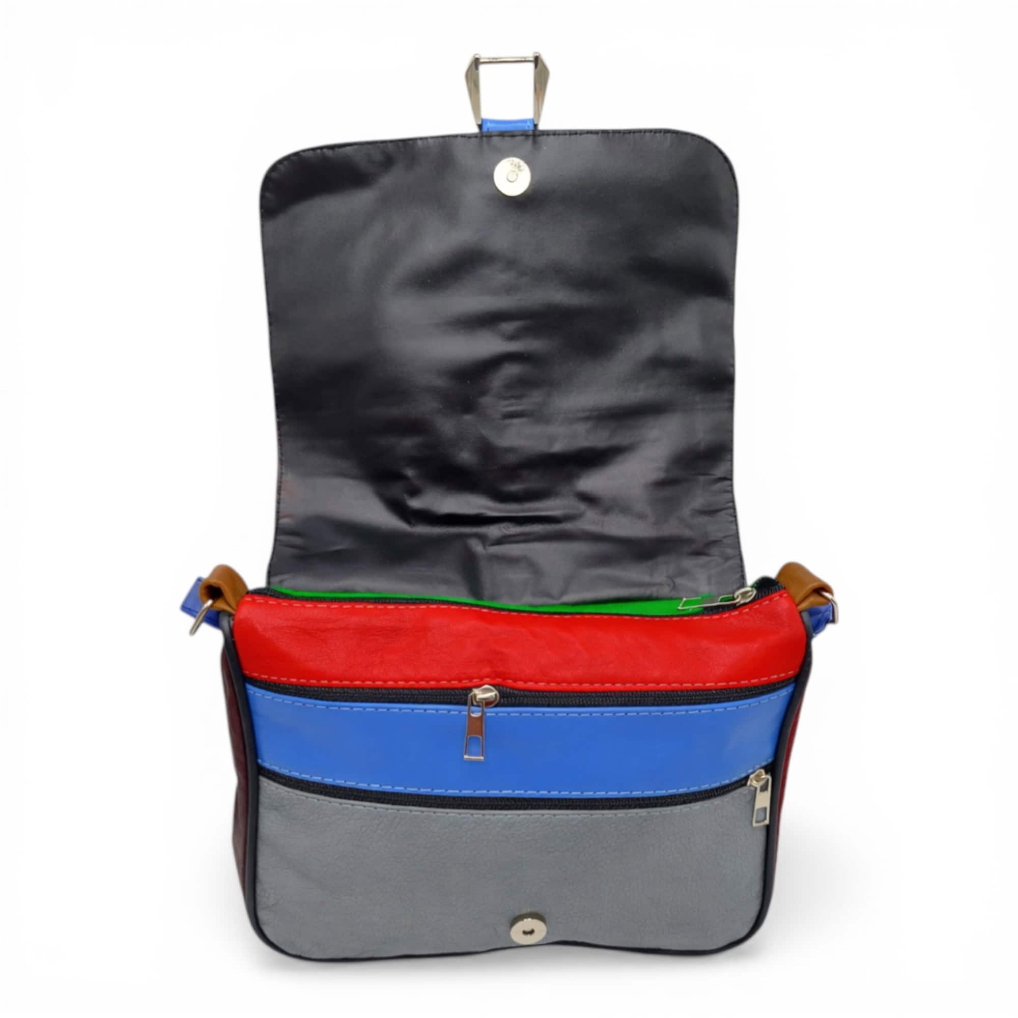 Geantă damă unicat Lucia R45-500, realizată din piele naturală multicoloră, perfectă pentru un look.