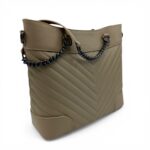 Geantă damă din piele naturală Belle Monique GO92 – eleganță modernă în nuanță bej