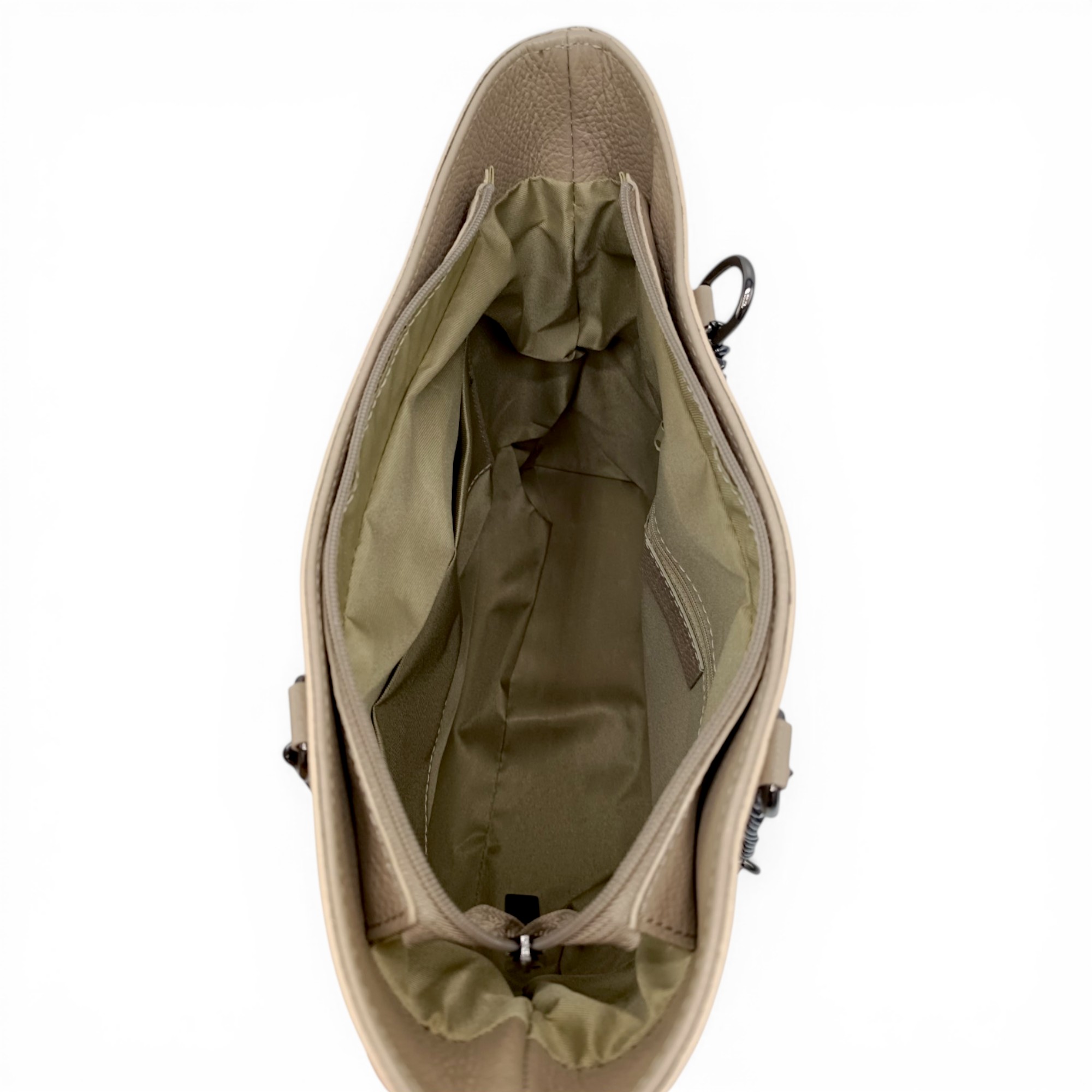 Geantă damă din piele naturală Belle Monique GO92 – eleganță modernă în nuanță bej