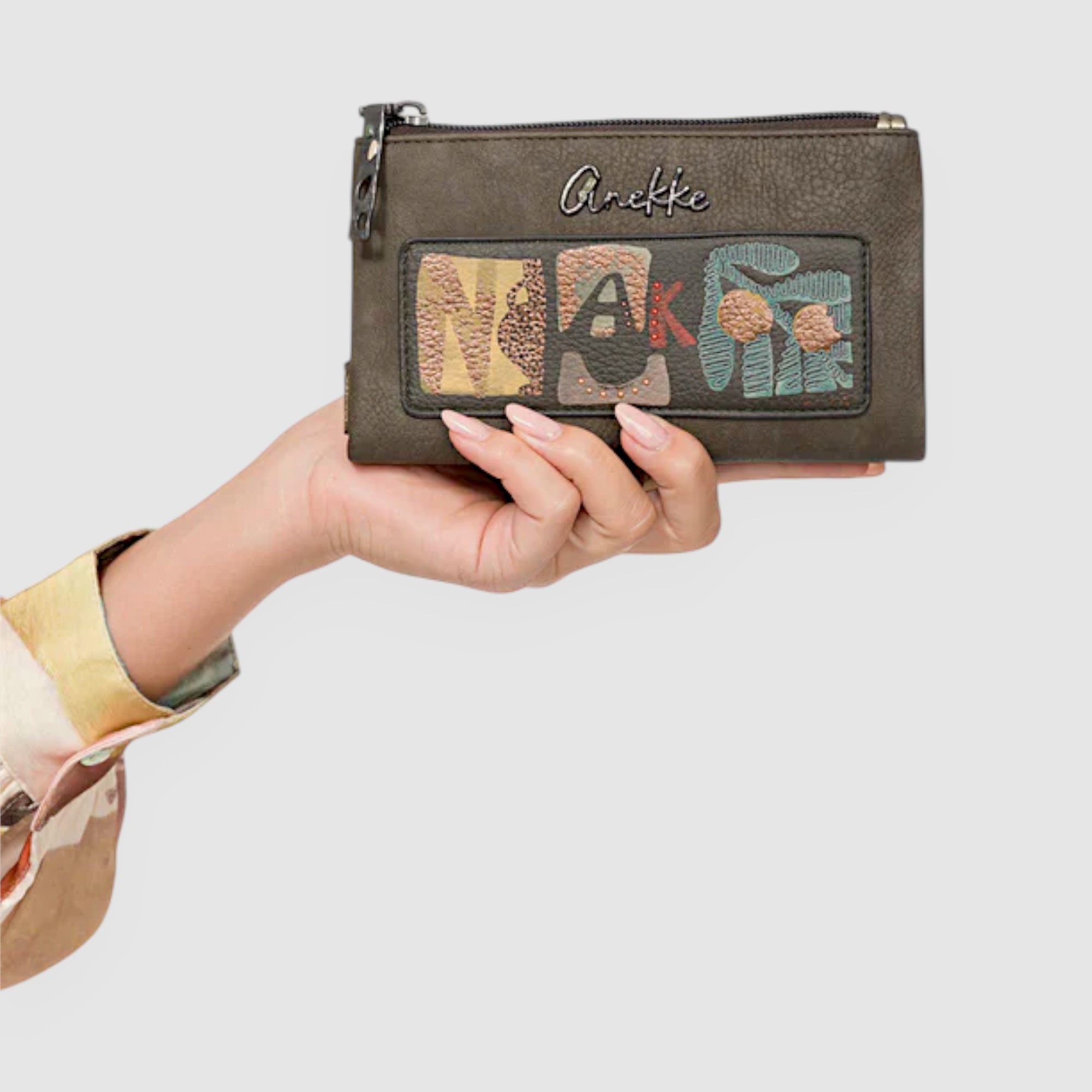 Portofel damă Anekke Amphora 42719-907 – portofel mare RFID cu fermoar și design artistic