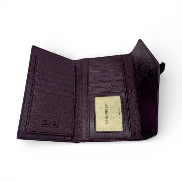 Portofel damă Belle Monique Elegance Q3773 Mov Închis – Piele naturală, închidere magnetică, 19x10x2 cm