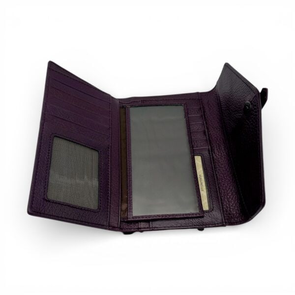 Portofel damă Belle Monique Elegance Q3773 Mov Închis – Piele naturală, închidere magnetică, 19x10x2 cm