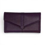 Portofel damă Belle Monique Elegance Q3773 Mov Închis – Piele naturală, închidere magnetică, 19x10x2 cm