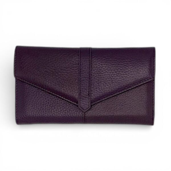 Portofel damă Belle Monique Elegance Q3773 Mov Închis – Piele naturală, închidere magnetică, 19x10x2 cm
