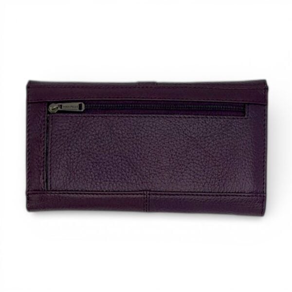 Portofel damă Belle Monique Elegance Q3773 Mov Închis – Piele naturală, închidere magnetică, 19x10x2 cm