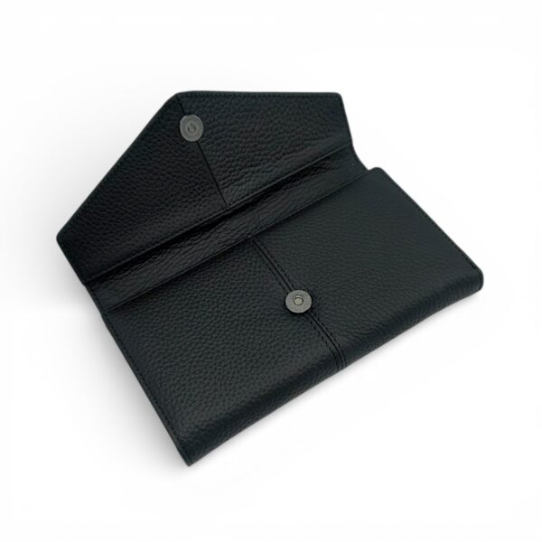 Portofel damă Belle Monique Elegance Q3773 Negru – Piele naturală, închidere magnetică, 19x10x2 cm