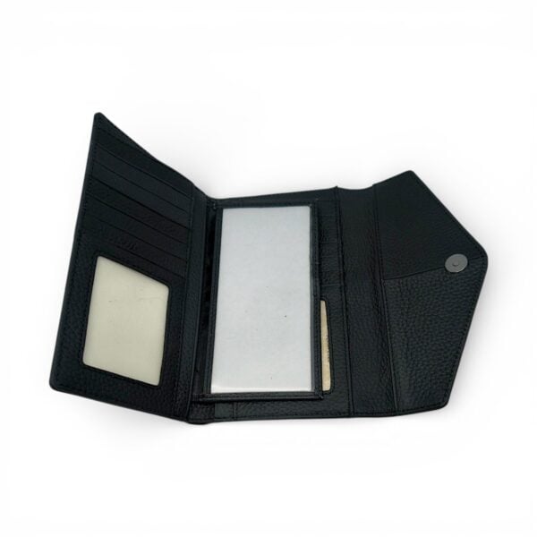 Portofel damă Belle Monique Elegance Q3773 Negru – Piele naturală, închidere magnetică, 19x10x2 cm