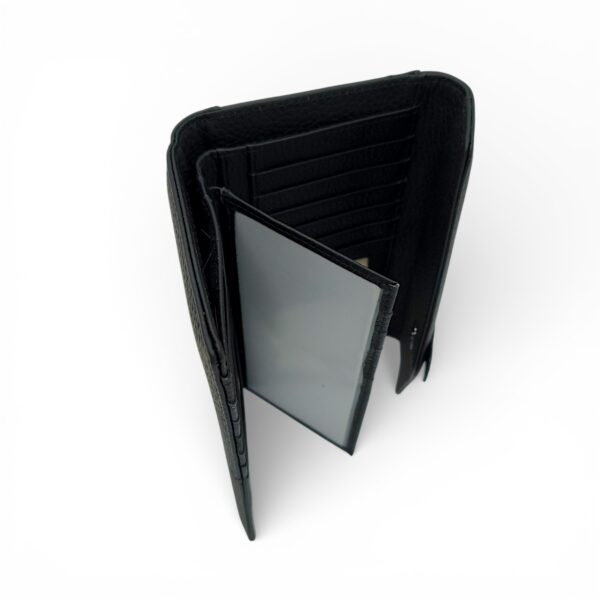 Portofel damă Belle Monique Elegance Q3773 Negru – Piele naturală, închidere magnetică, 19x10x2 cm