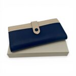 Portofel damă Diana&Co DSF997-3 bleumarin cu detalii bej crem – design elegant și compartimentare practică