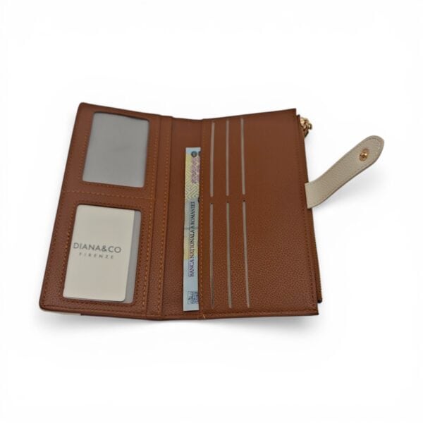 Portofel damă Diana&Co Firenze DSF997-3, culoare maro închis – design elegant și organizare practică