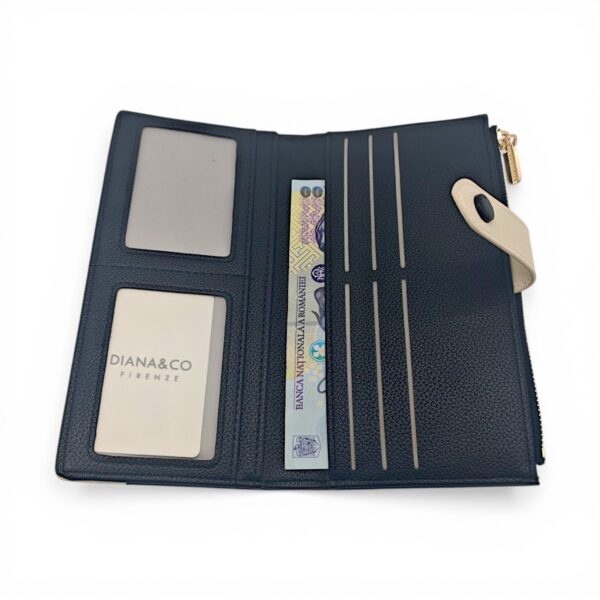 Portofel damă Diana&Co Firenze DSF997-3, culoare Negru – design elegant și organizare practică