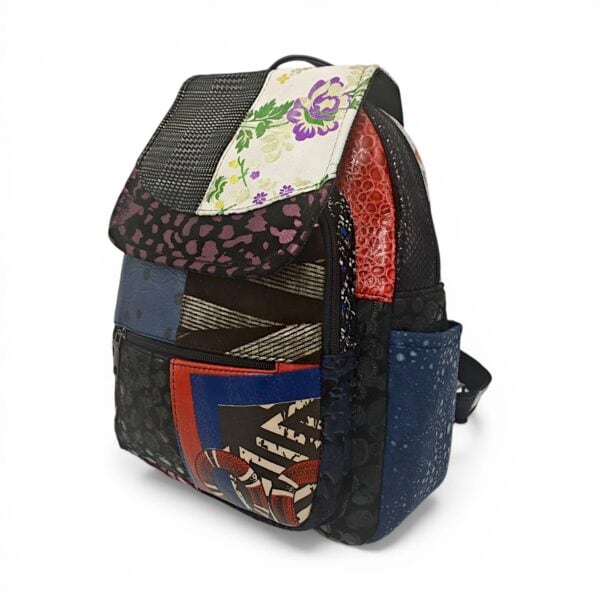 Rucsac Damă Piele Naturală Multicolor Eveline Élégance-Couture R105-51 – Design Unicat Patchwork Premium