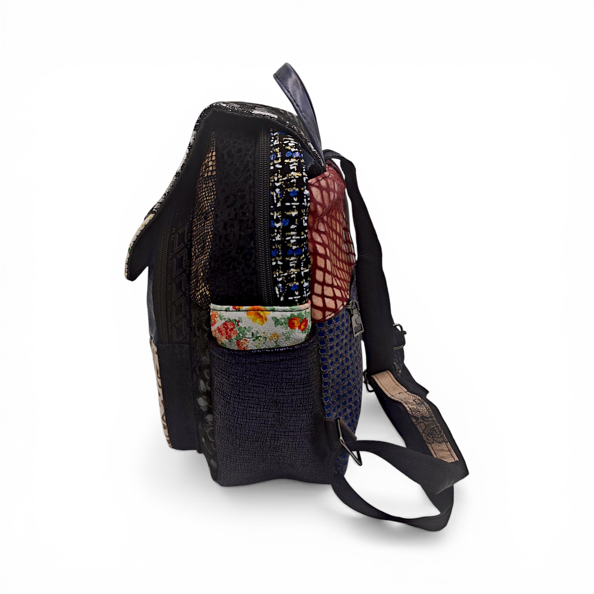 Rucsac Damă Piele Naturală Multicolor Eveline Élégance-Couture R105-52 – Design Unicat Patchwork Premium (5) Rucsac Damă Piele Naturală Multicolor Eveline Élégance-Couture R105-52 – Design Unicat Patchwork Premium