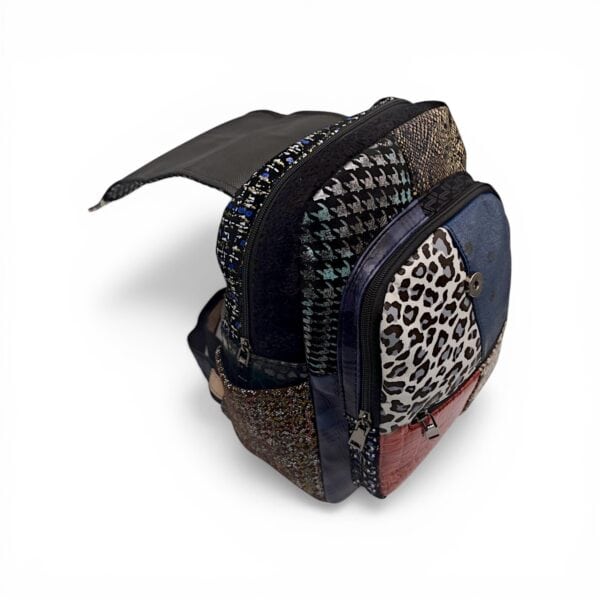 Rucsac Damă Piele Naturală Multicolor Eveline Élégance-Couture R105-52 – Design Unicat Patchwork Premium