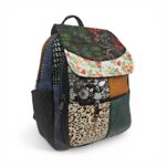 Rucsac Damă Piele Naturală Multicolor Eveline Élégance-Couture R105-53 – Design Unicat Patchwork Premium