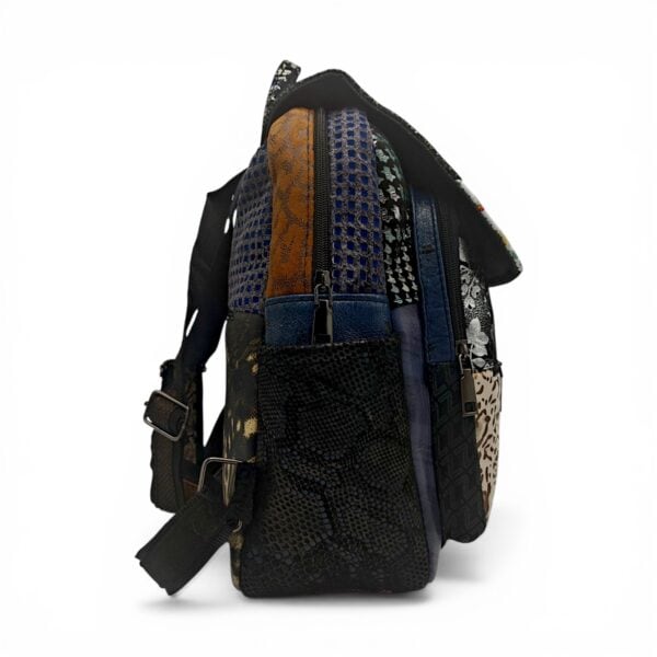 Rucsac Damă Piele Naturală Multicolor Eveline Élégance-Couture R105-53 – Design Unicat Patchwork Premium