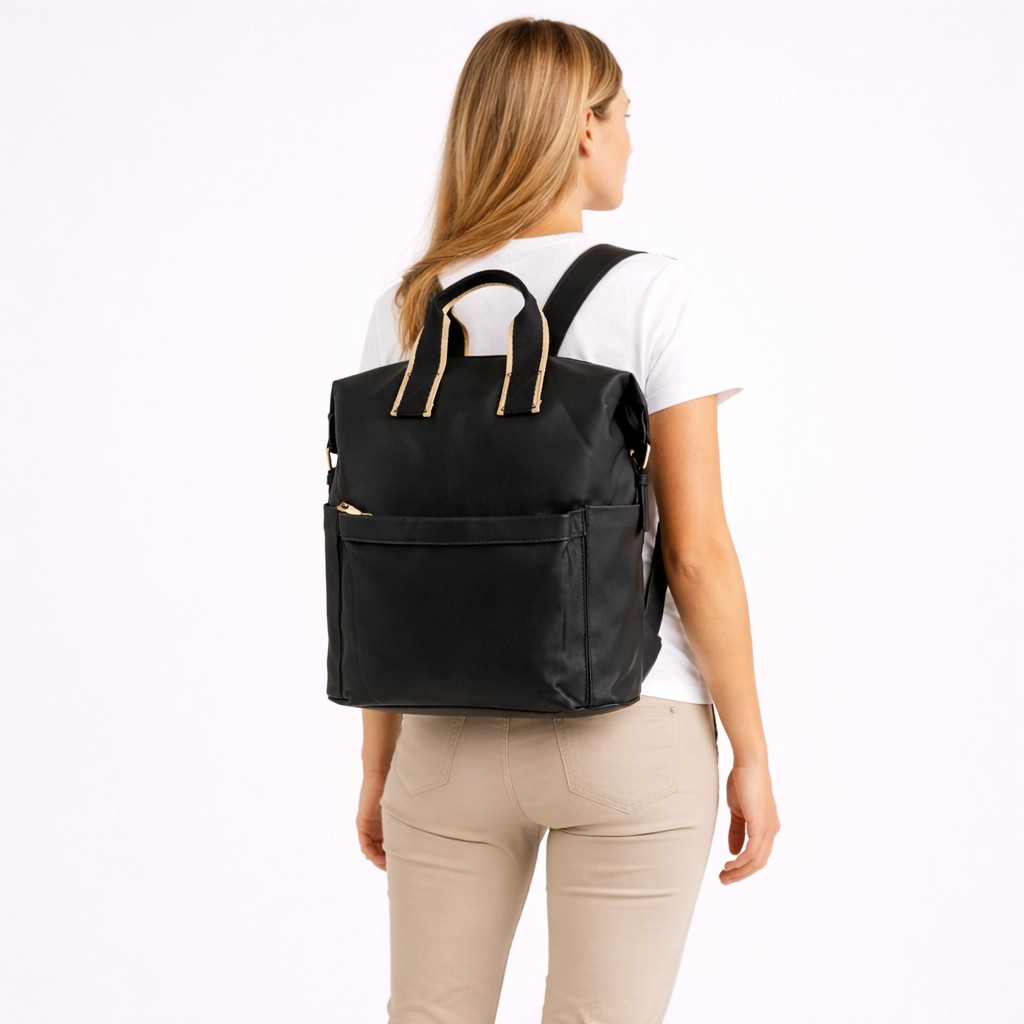 Rucsac damă ErickStyle B3777 Negru – stil casual impermeabil și design modern