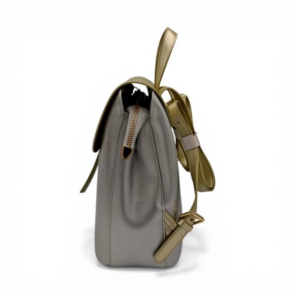 Rucsac damă Herrisson Firenze 6048S Silvery – eleganță modernă în tonuri argintiu & auriu