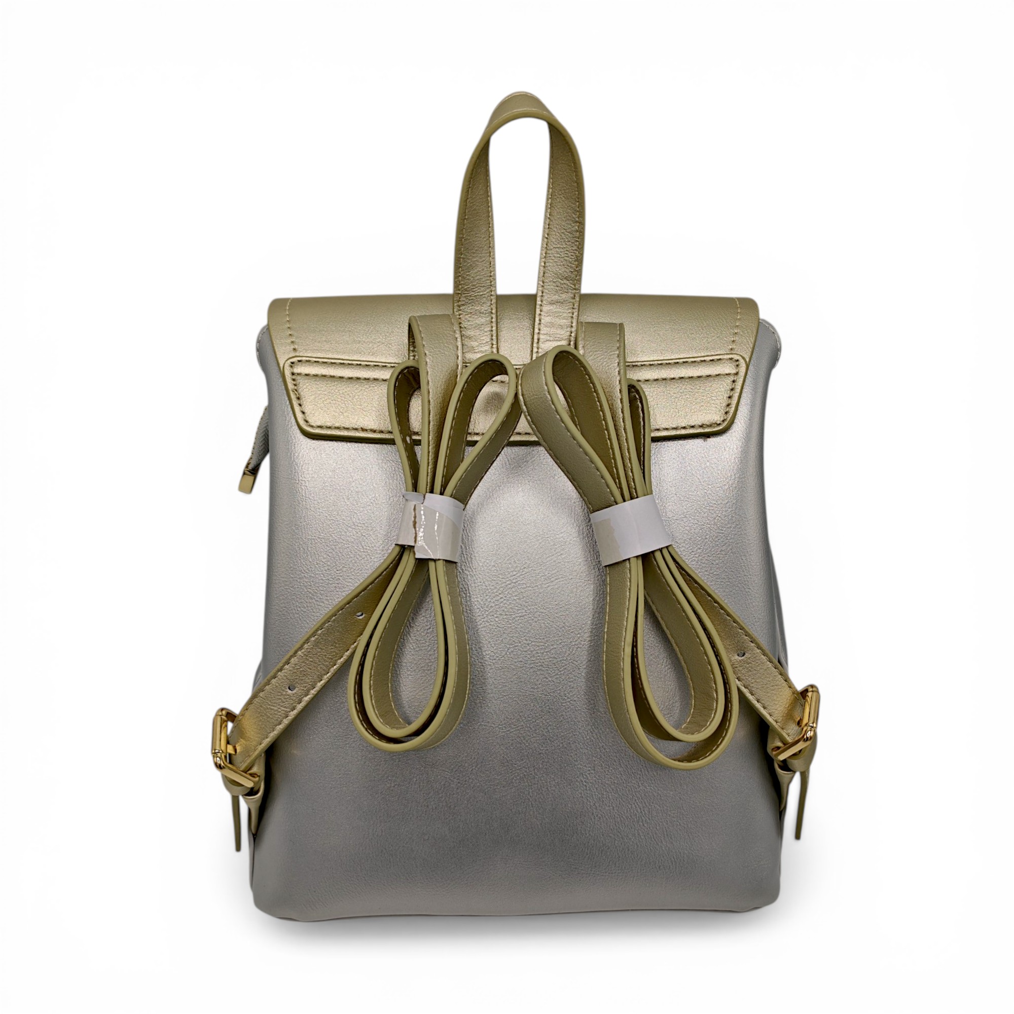 Rucsac damă Herrisson Firenze 6048S Silvery – eleganță modernă în tonuri argintiu & auriu