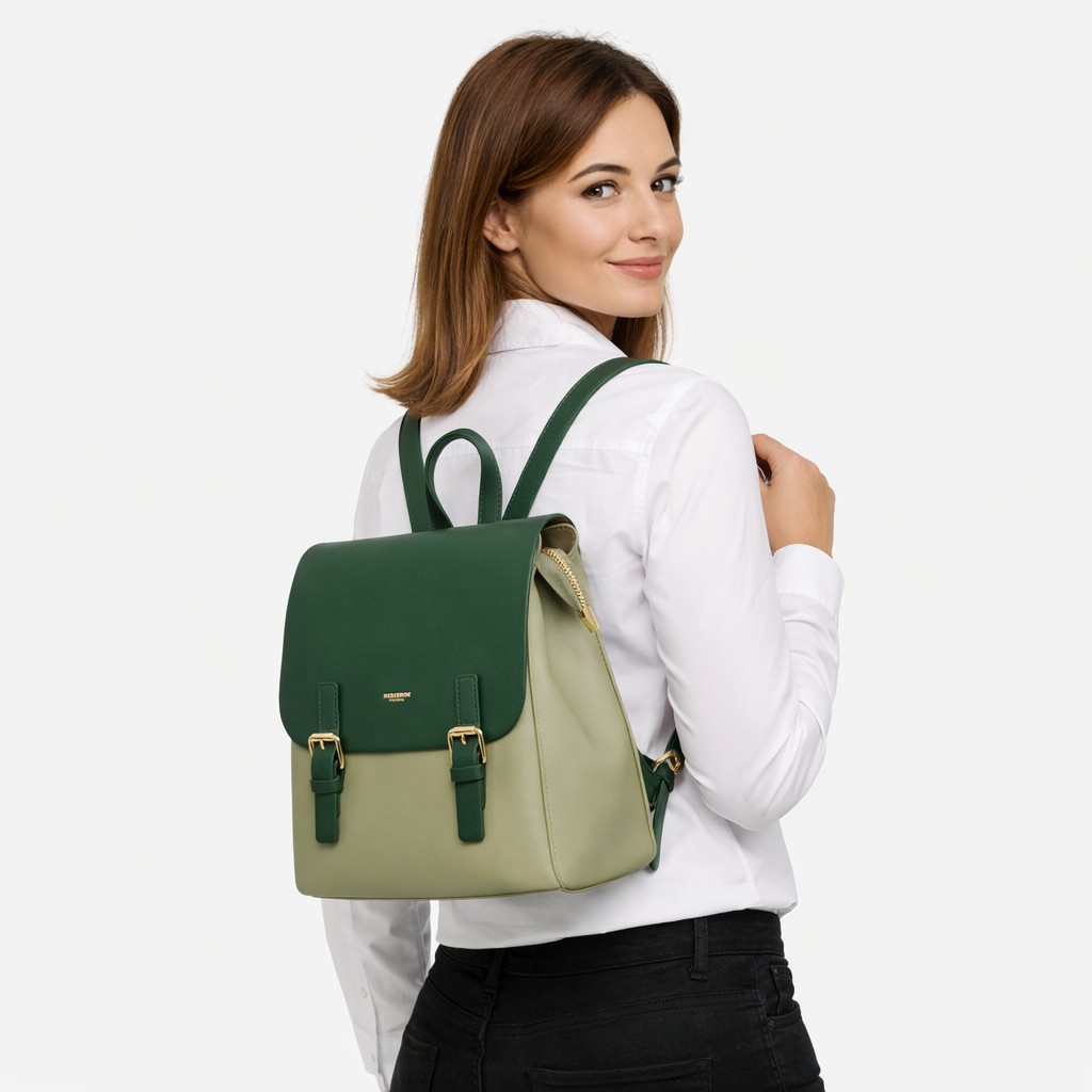 Rucsac damă Herrisson Firenze 6049LG Light Green – casual modern și eleganță rafinată