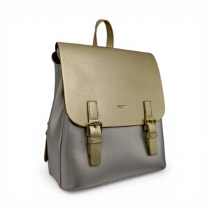 Rucsac damă Herrisson Firenze 6049S Silvery – eleganță modernă în tonuri argintiu & auriu
