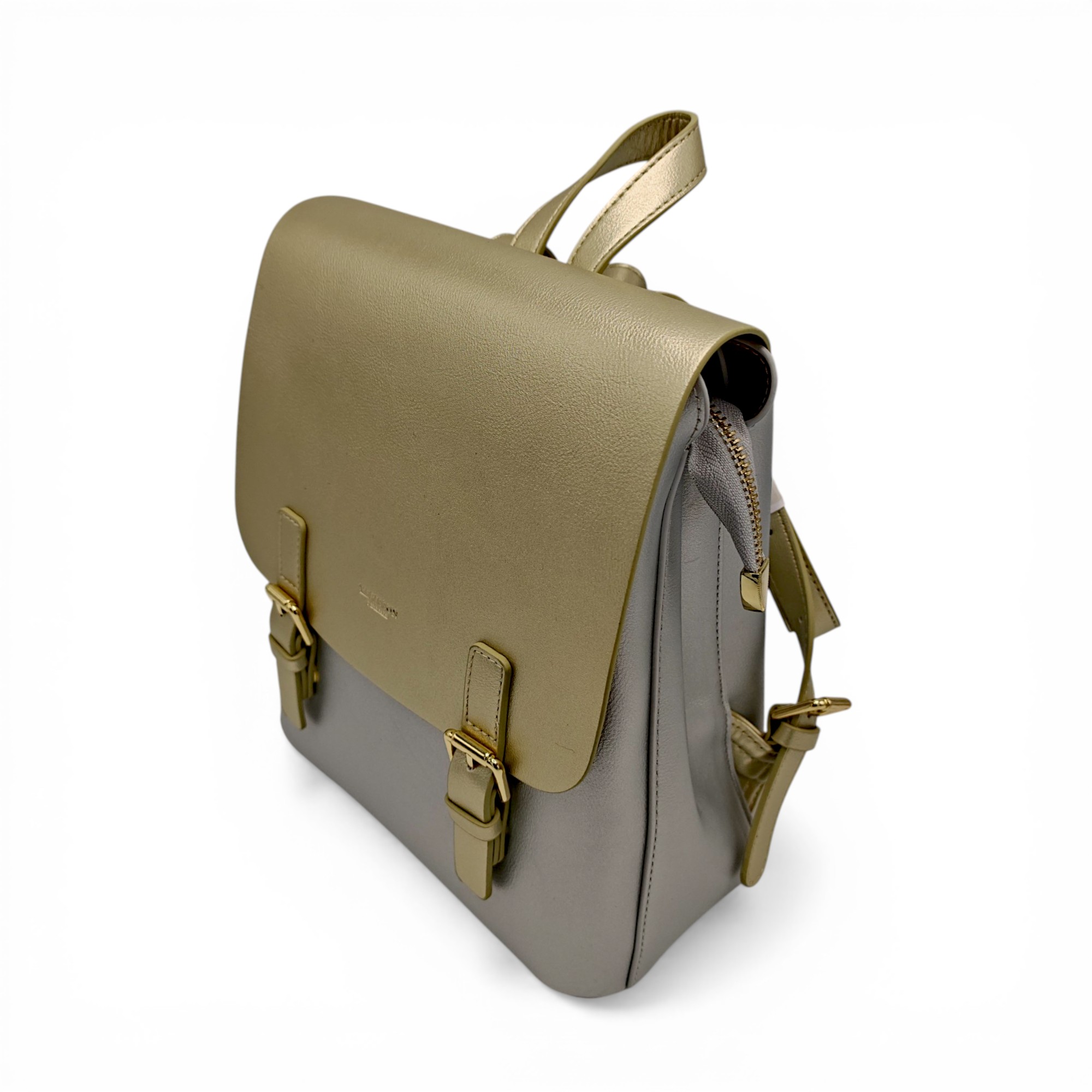 Rucsac damă Herrisson Firenze 6049S Silvery – eleganță modernă în tonuri argintiu & auriu