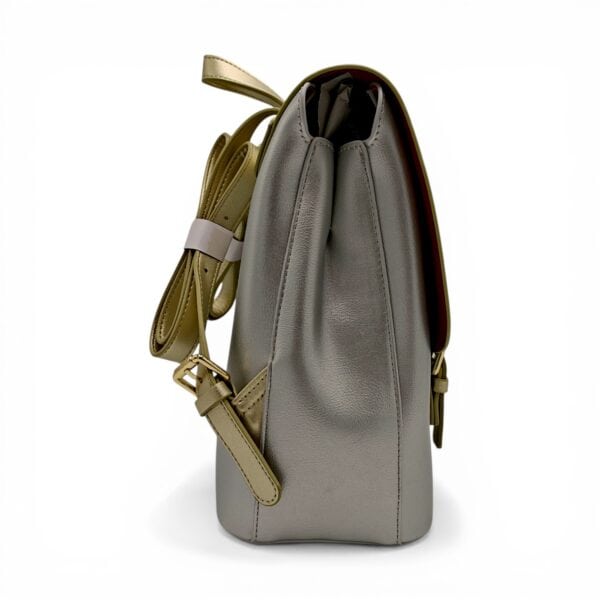 Rucsac damă Herrisson Firenze 6049S Silvery – eleganță modernă în tonuri argintiu & auriu
