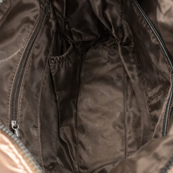 Rucsac damă Silvia Rosa SR7079-Champagne, design puffer modern și confort urban pentru stil și funcț.