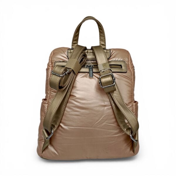 Rucsac damă modern Silvia Rosa SR7079 în culoarea Champagne, cu design puffer și confort urban.