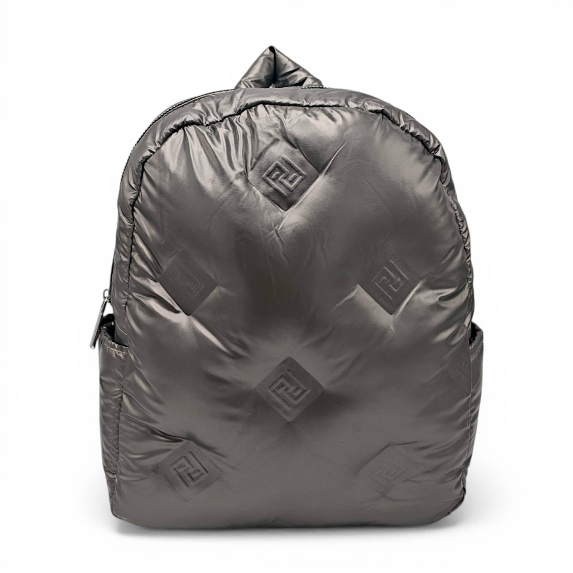 Rucsac damă Silvia Rosa SR7080-Silver, design puffer modern și confort urban pentru stil și funcțion.