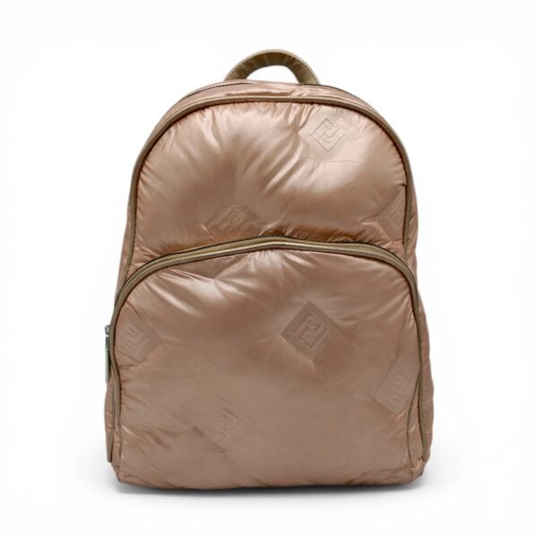 Rucsac damă modern Silvia Rosa SR7081 în culoarea Champagne, cu design puffer și confort urban.