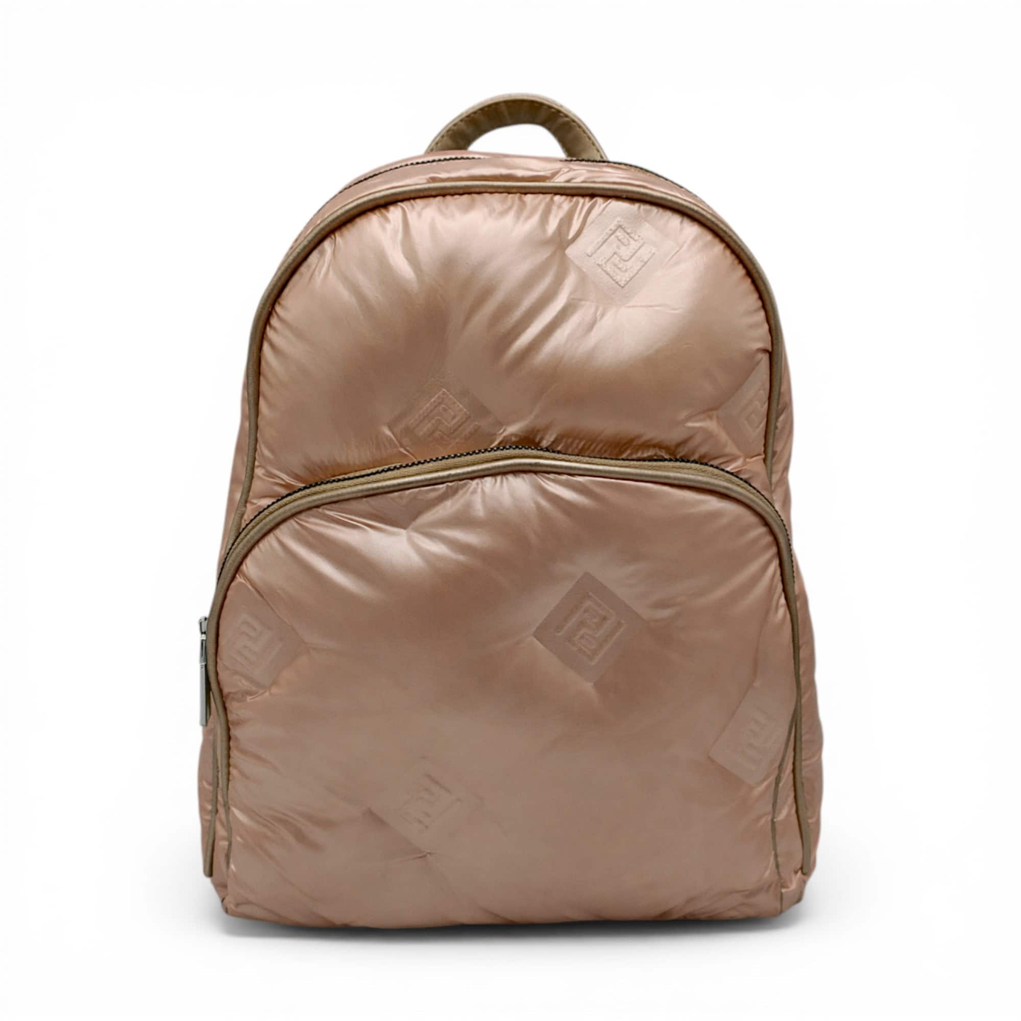 Rucsac damă modern Silvia Rosa SR7081 în culoarea Champagne, cu design puffer și confort urban.