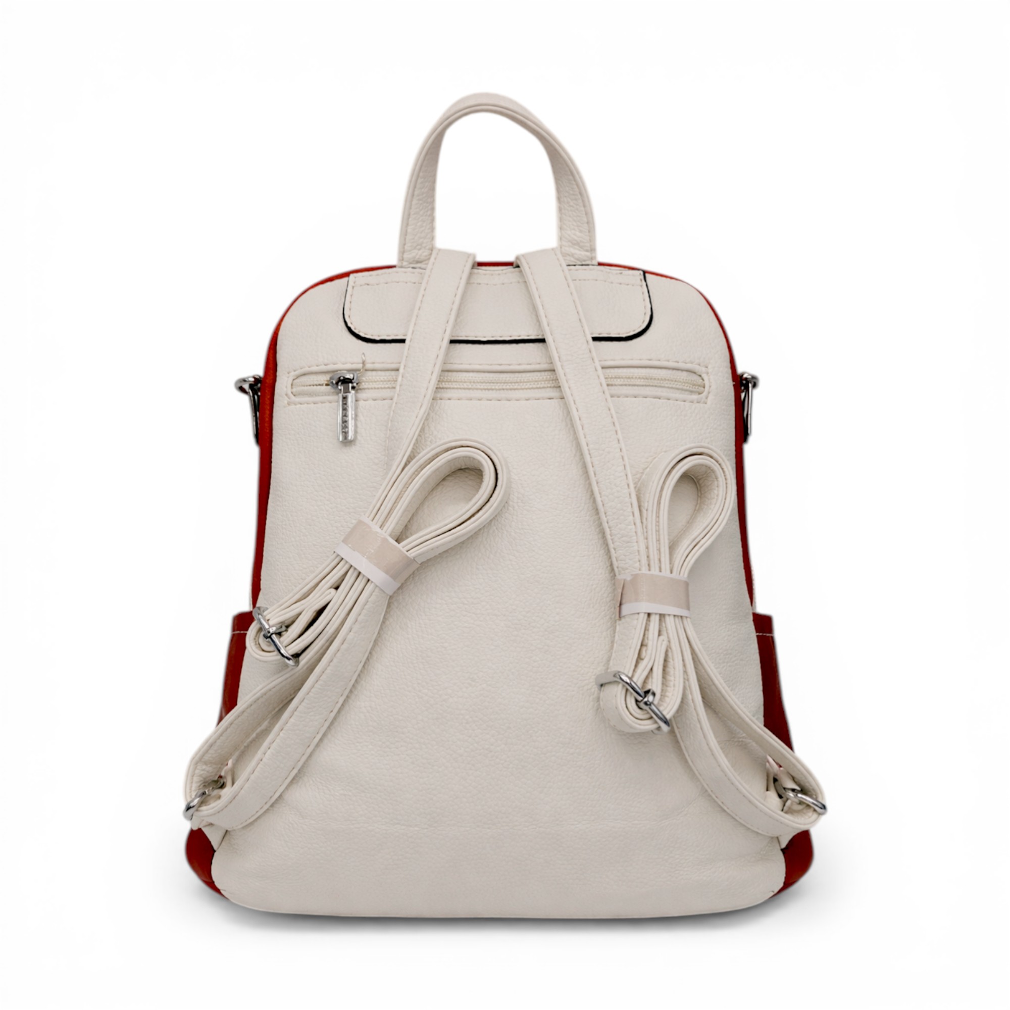 Rucsac damă Silvia Rosa SR6095 Alb – piele ecologică premium, design colorblock multicolor