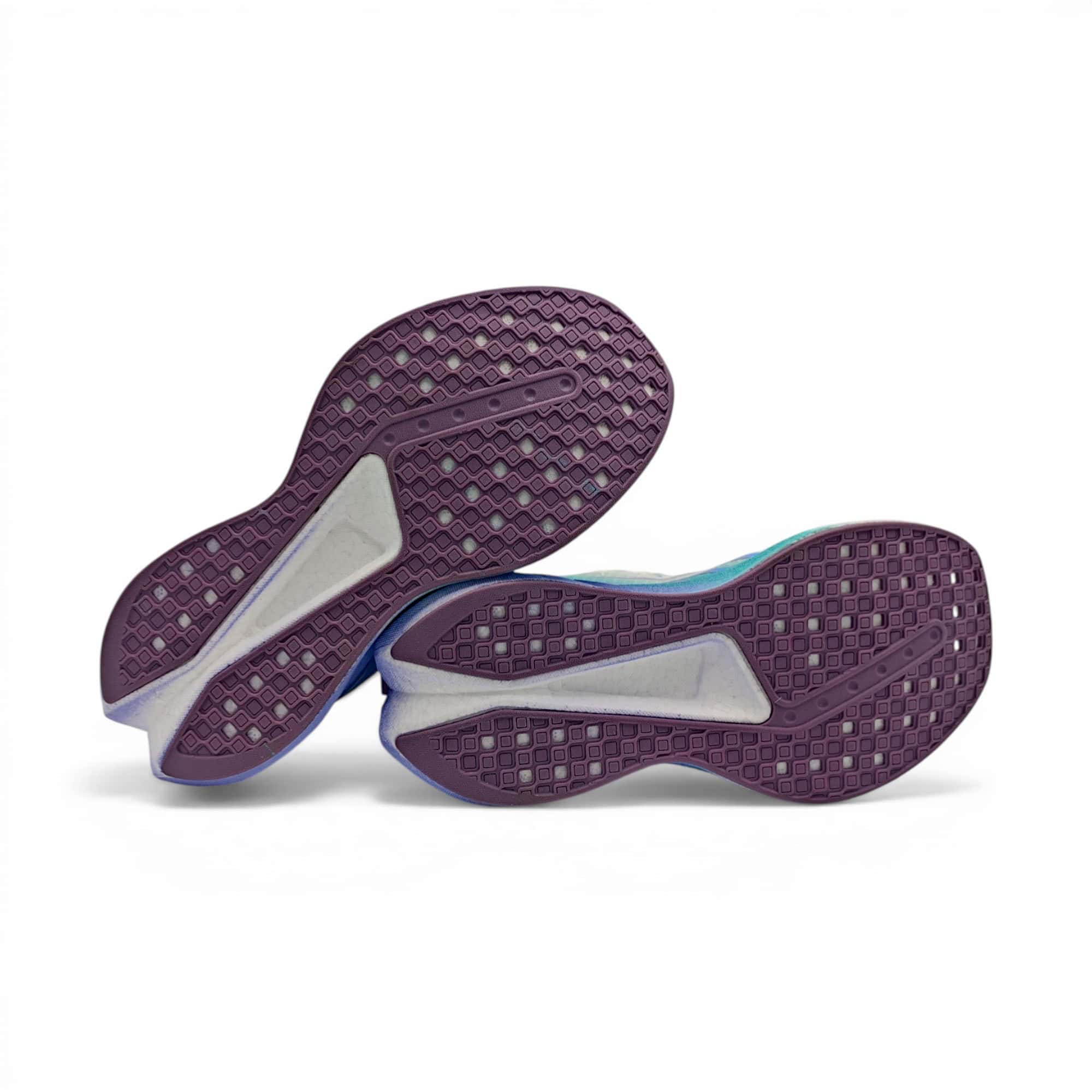 Pantofi sport damă NovaStep 196X Pro cu talpă amortizantă, design alb-turcoaz-mov, ideal pentru conf.