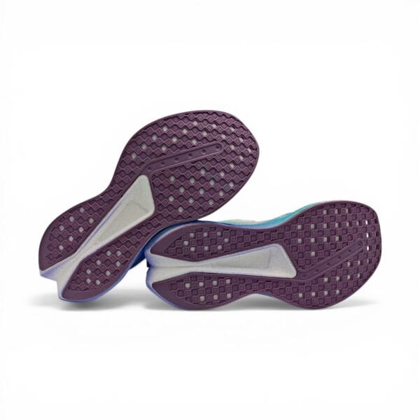 Pantofi sport damă NovaStep 196X Pro cu talpă amortizantă, design alb-turcoaz-mov, ideal pentru conf.